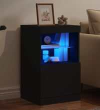 Sideboard mit LED-Leuchten Schwarz 41x37x67 cm