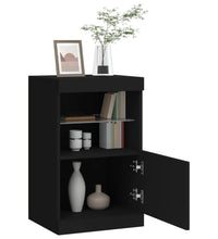 Sideboard mit LED-Leuchten Schwarz 41x37x67 cm