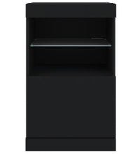 Sideboard mit LED-Leuchten Schwarz 41x37x67 cm