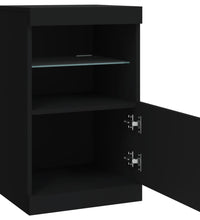Sideboard mit LED-Leuchten Schwarz 41x37x67 cm