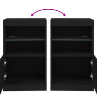 Sideboard mit LED-Leuchten Schwarz 41x37x67 cm