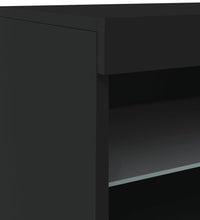 Sideboard mit LED-Leuchten Schwarz 41x37x67 cm