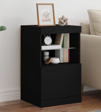 Sideboard mit LED-Leuchten Schwarz 41x37x67 cm