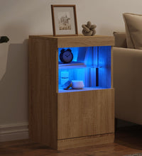Sideboard mit LED-Leuchten Sonoma-Eiche 41x37x67 cm