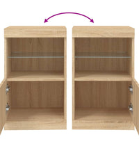 Sideboard mit LED-Leuchten Sonoma-Eiche 41x37x67 cm