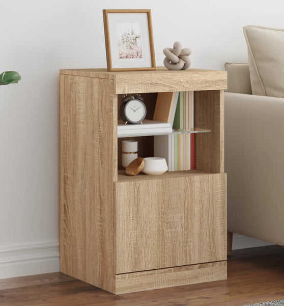 Sideboard mit LED-Leuchten Sonoma-Eiche 41x37x67 cm