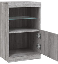 Sideboard mit LED-Leuchten Grau Sonoma 41x37x67 cm