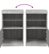 Sideboard mit LED-Leuchten Grau Sonoma 41x37x67 cm