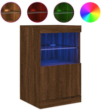Sideboard mit LED-Leuchten Braun Eichen-Optik 41x37x67 cm