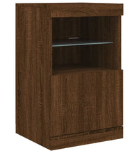 Sideboard mit LED-Leuchten Braun Eichen-Optik 41x37x67 cm
