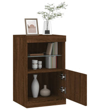 Sideboard mit LED-Leuchten Braun Eichen-Optik 41x37x67 cm
