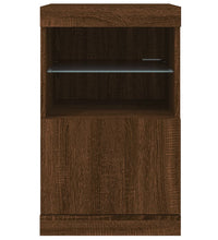 Sideboard mit LED-Leuchten Braun Eichen-Optik 41x37x67 cm