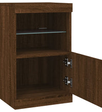 Sideboard mit LED-Leuchten Braun Eichen-Optik 41x37x67 cm