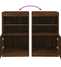 Sideboard mit LED-Leuchten Braun Eichen-Optik 41x37x67 cm