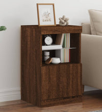 Sideboard mit LED-Leuchten Braun Eichen-Optik 41x37x67 cm