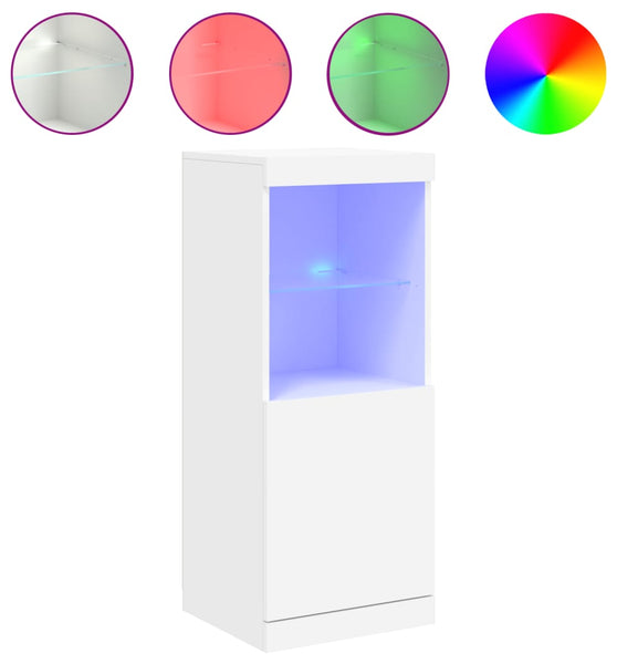 Sideboard mit LED-Beleuchtung Weiß 41x37x100 cm