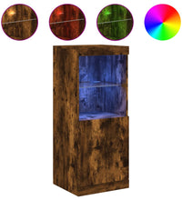 Sideboard mit LED-Leuchten Räuchereiche 41x37x100 cm