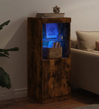 Sideboard mit LED-Leuchten Räuchereiche 41x37x100 cm