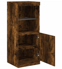 Sideboard mit LED-Leuchten Räuchereiche 41x37x100 cm
