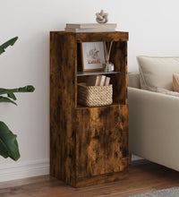Sideboard mit LED-Leuchten Räuchereiche 41x37x100 cm