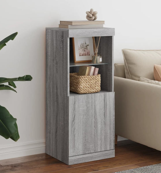 Sideboard mit LED-Leuchten Grau Sonoma 41x37x100 cm