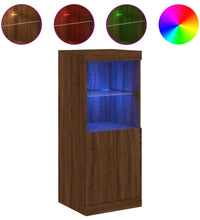 Sideboard mit LED-Leuchten Braun Eichen-Optik 41x37x100 cm
