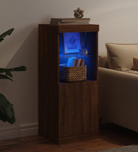 Sideboard mit LED-Leuchten Braun Eichen-Optik 41x37x100 cm