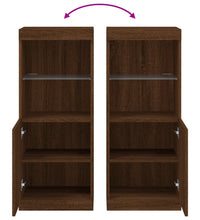 Sideboard mit LED-Leuchten Braun Eichen-Optik 41x37x100 cm