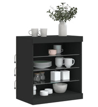 Sideboard mit LED-Leuchten Schwarz 60,5x37x67 cm