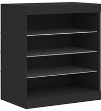 Sideboard mit LED-Leuchten Schwarz 60,5x37x67 cm