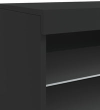 Sideboard mit LED-Leuchten Schwarz 60,5x37x67 cm