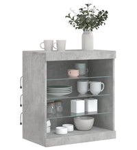 Sideboard mit LED-Leuchten Betongrau 60,5x37x67 cm