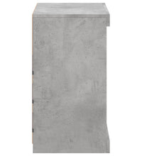 Sideboard mit LED-Leuchten Betongrau 60,5x37x67 cm