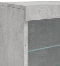Sideboard mit LED-Leuchten Betongrau 60,5x37x67 cm