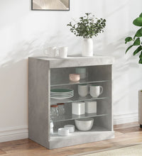 Sideboard mit LED-Leuchten Betongrau 60,5x37x67 cm