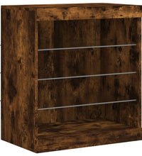 Sideboard mit LED-Leuchten Räuchereiche 60,5x37x67 cm