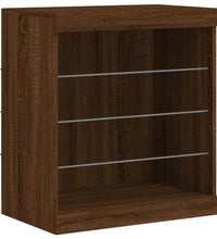 Sideboard mit LED-Leuchten Braun Eichen-Optik 60,5x37x67 cm