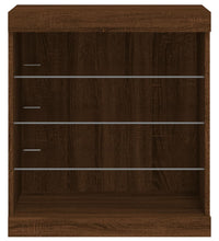 Sideboard mit LED-Leuchten Braun Eichen-Optik 60,5x37x67 cm