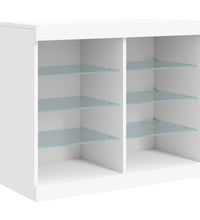 Sideboard mit LED-Leuchten Weiß 81x37x67 cm
