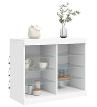 Sideboard mit LED-Leuchten Weiß 81x37x67 cm