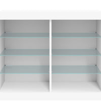 Sideboard mit LED-Leuchten Weiß 81x37x67 cm