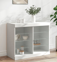 Sideboard mit LED-Leuchten Weiß 81x37x67 cm