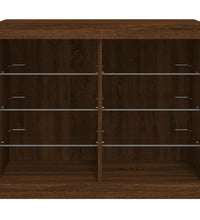 Sideboard mit LED-Leuchten Braun Eichen-Optik 81x37x67 cm