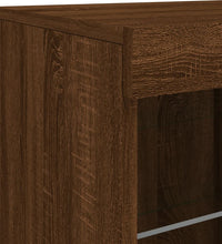 Sideboard mit LED-Leuchten Braun Eichen-Optik 81x37x67 cm