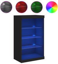 Sideboard mit LED-Leuchten Schwarz 60,5x37x100 cm