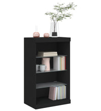 Sideboard mit LED-Leuchten Schwarz 60,5x37x100 cm