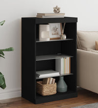 Sideboard mit LED-Leuchten Schwarz 60,5x37x100 cm