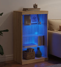 Sideboard mit LED-Leuchten Sonoma-Eiche 60,5x37x100 cm