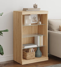 Sideboard mit LED-Leuchten Sonoma-Eiche 60,5x37x100 cm