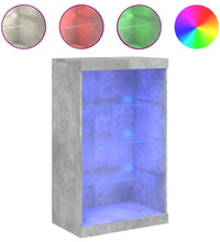 Sideboard mit LED-Leuchten Betongrau 60,5x37x100 cm